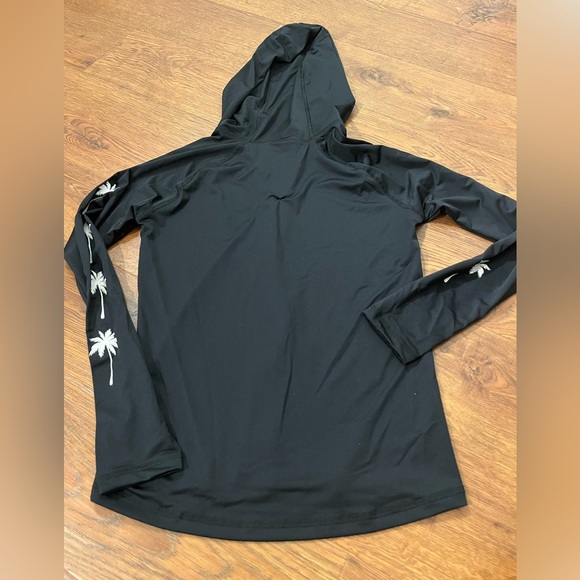 Billabong Core Surf Daze Hoodie Rash Guard Womens S Black Long Sleeve Zip Front - Picture 2 of 3
